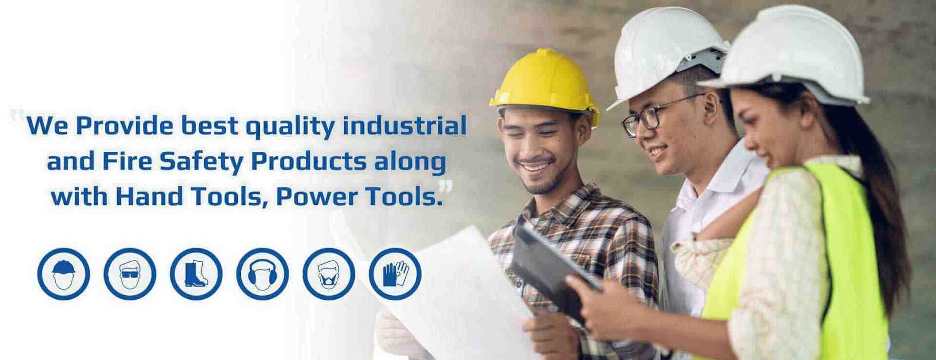 Industrial and fire safety products, hand and power tools